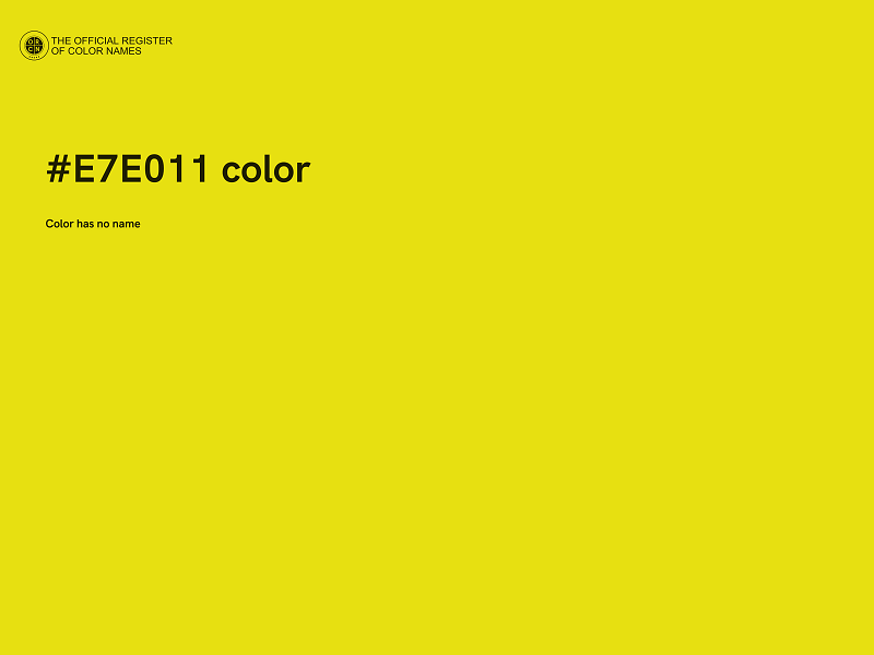 #E7E011 color image