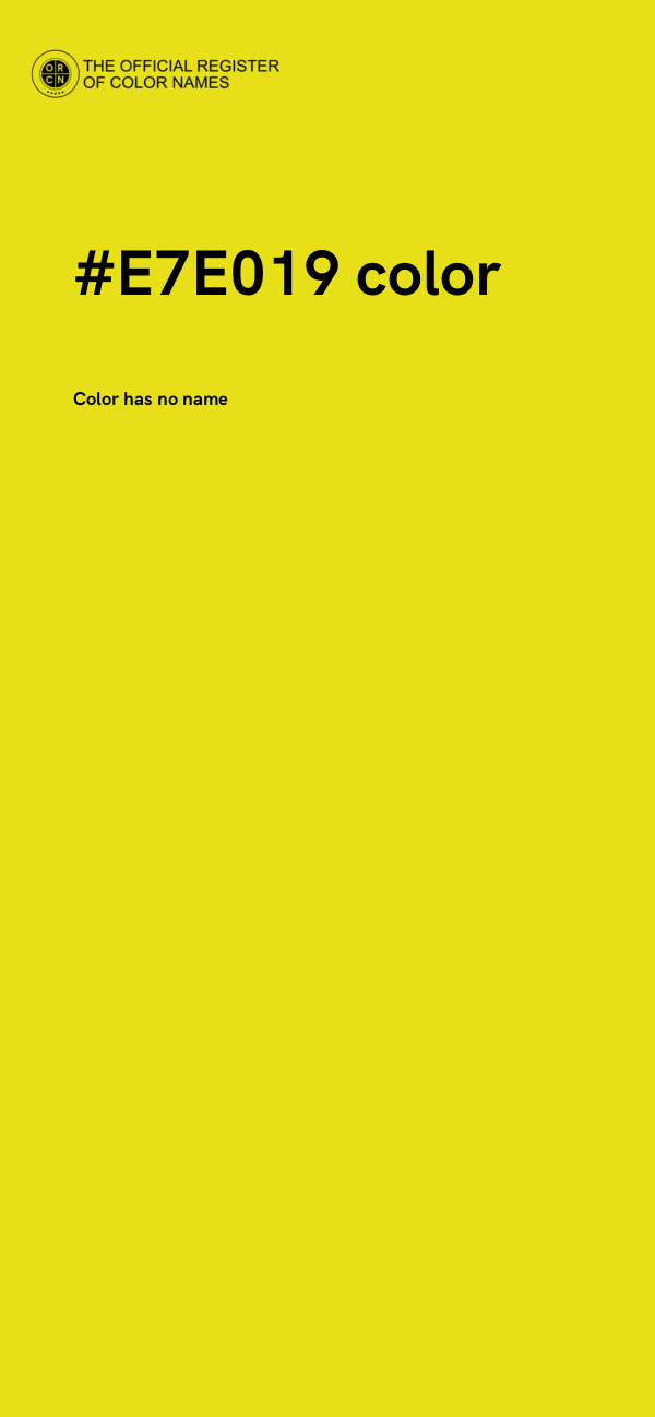 #E7E019 color image
