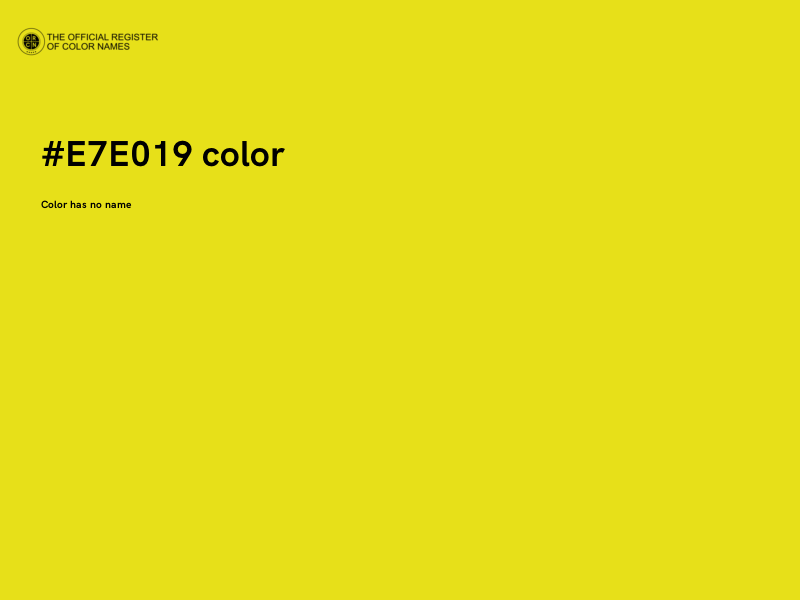 #E7E019 color image