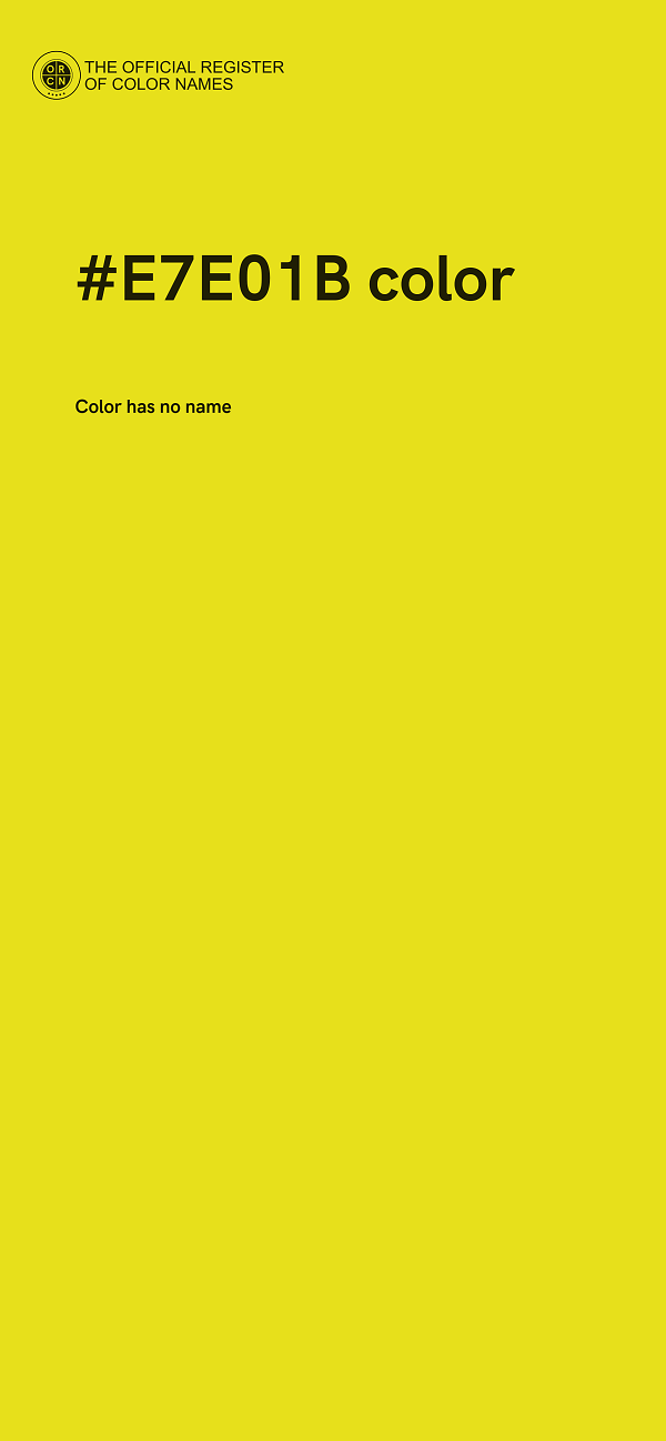#E7E01B color image