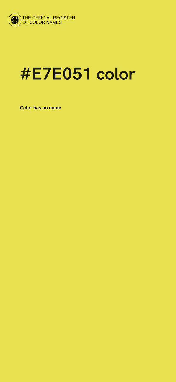 #E7E051 color image