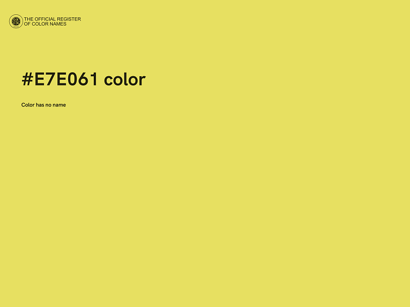 #E7E061 color image