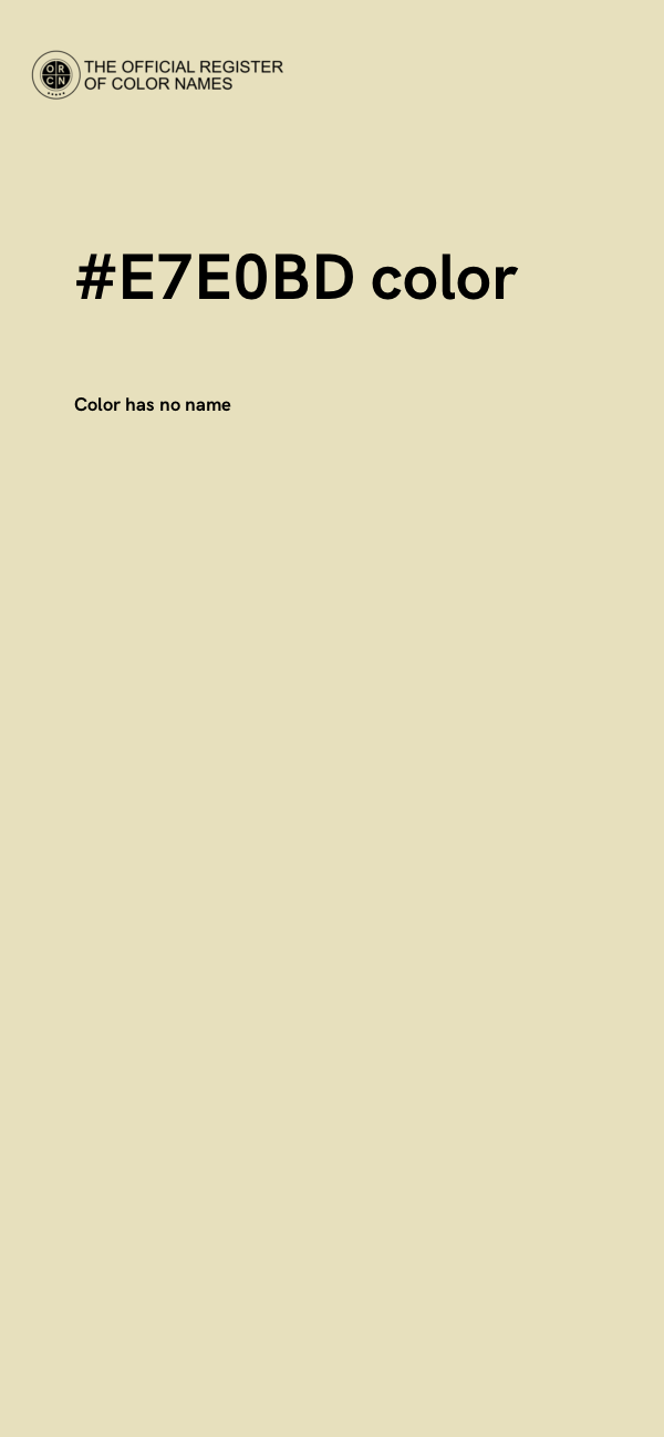 #E7E0BD color image