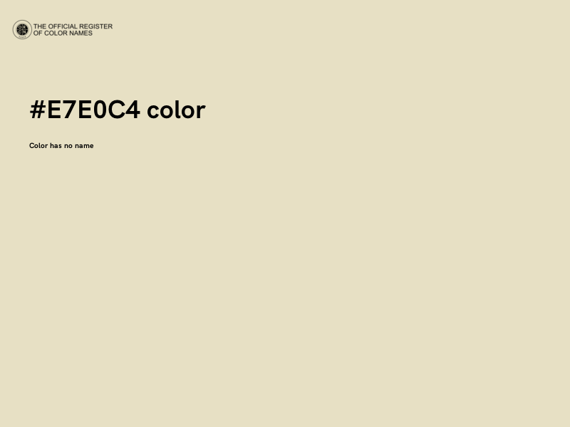 #E7E0C4 color image