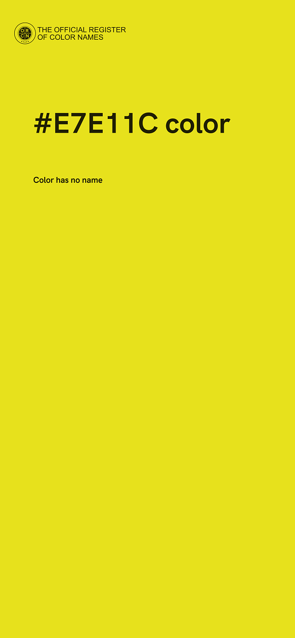 #E7E11C color image