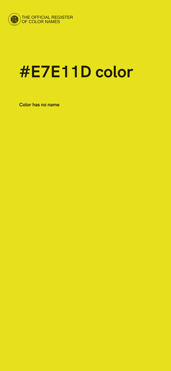 #E7E11D color image