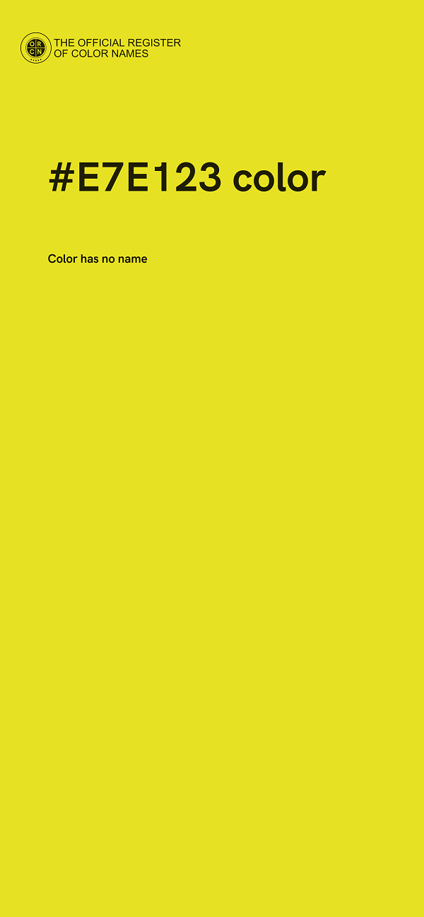 #E7E123 color image