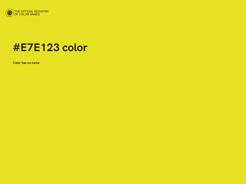 #E7E123 color image