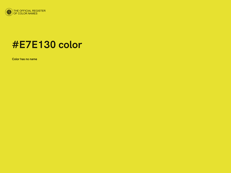 #E7E130 color image