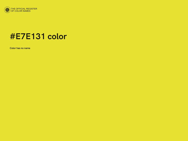 #E7E131 color image