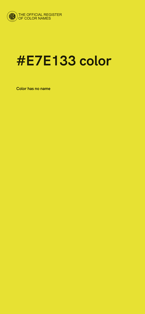 #E7E133 color image