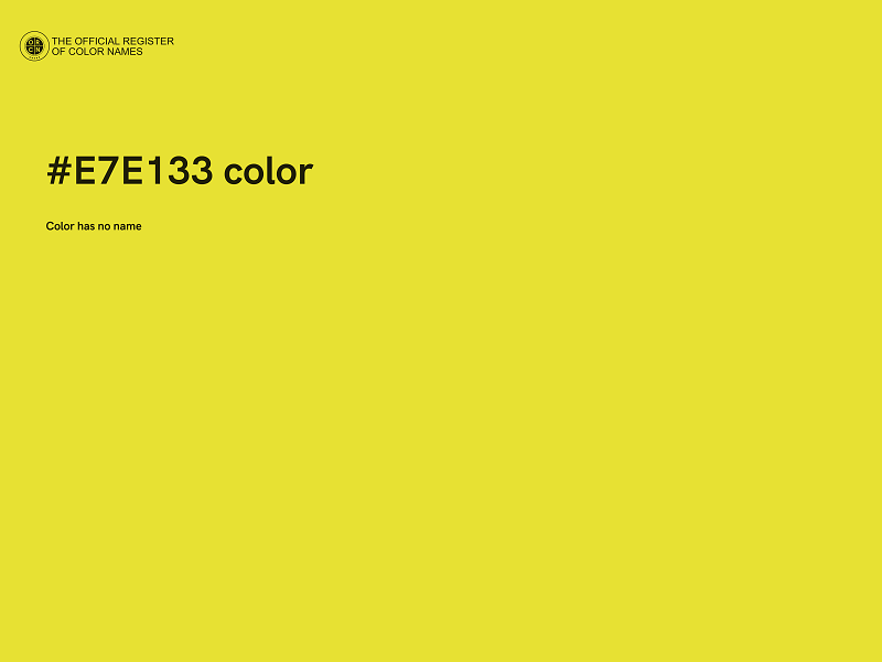 #E7E133 color image