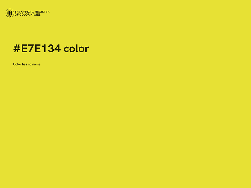 #E7E134 color image