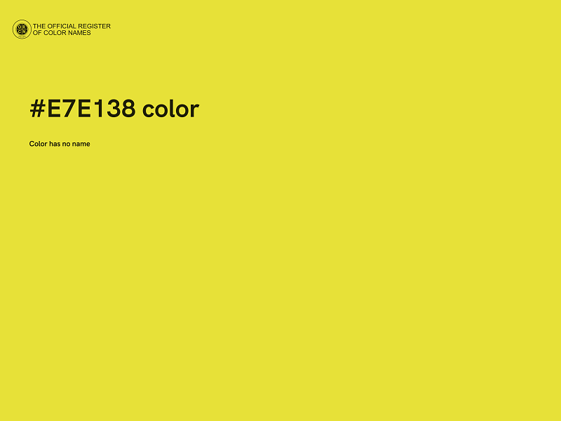 #E7E138 color image