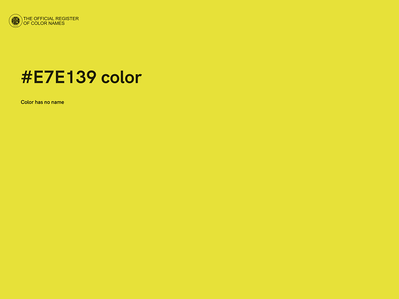 #E7E139 color image