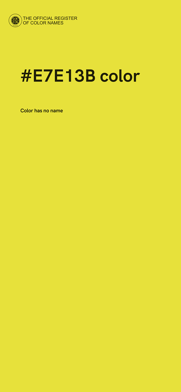 #E7E13B color image