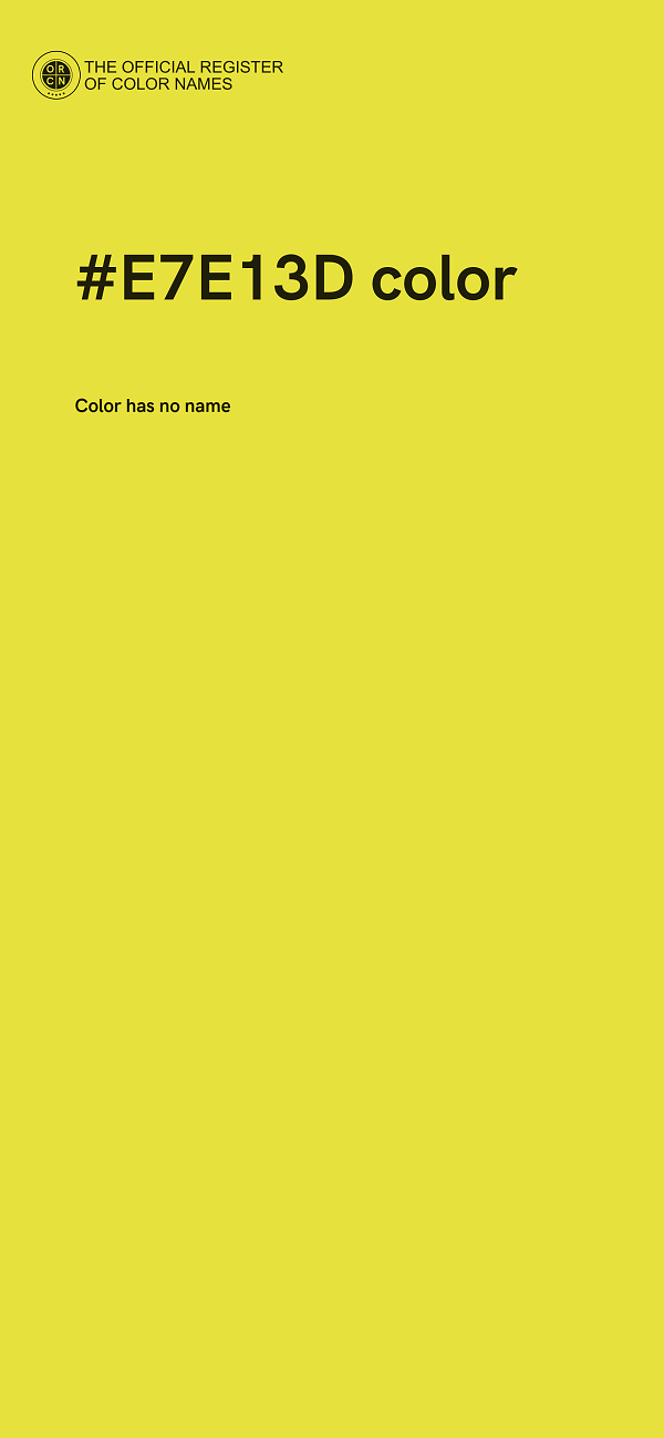 #E7E13D color image