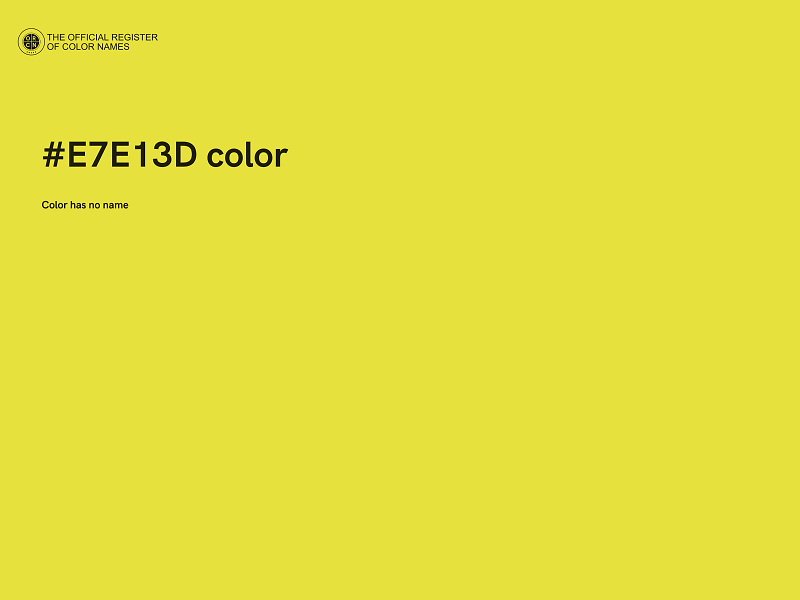 #E7E13D color image