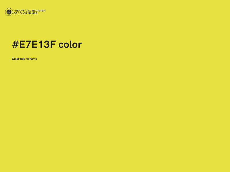 #E7E13F color image
