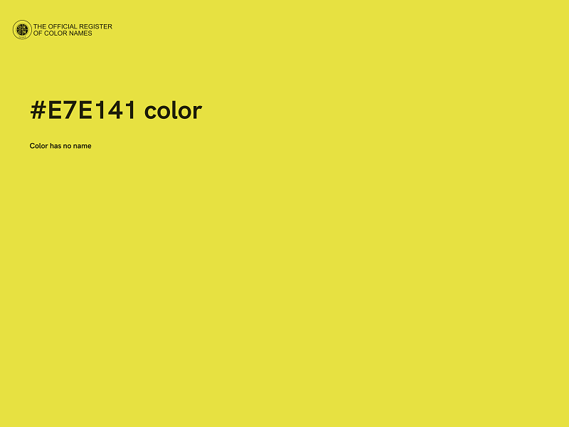 #E7E141 color image