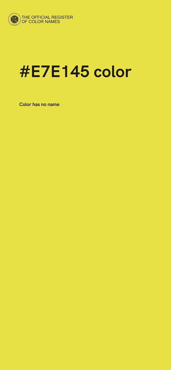 #E7E145 color image