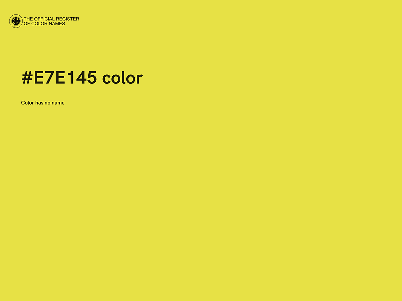 #E7E145 color image