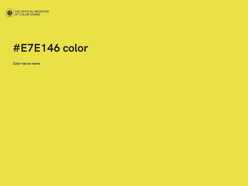 #E7E146 color image