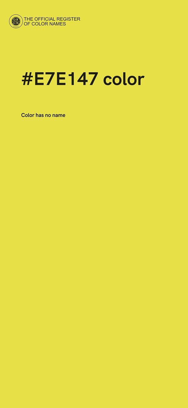 #E7E147 color image