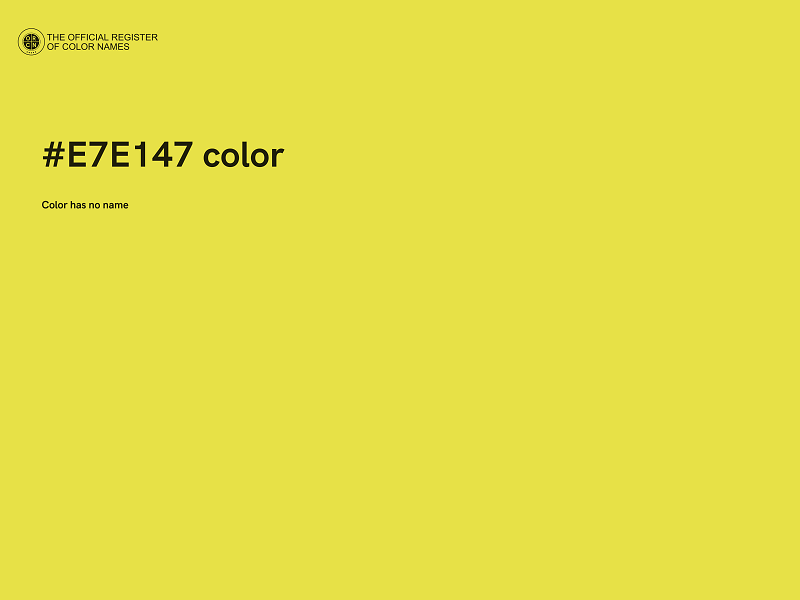 #E7E147 color image