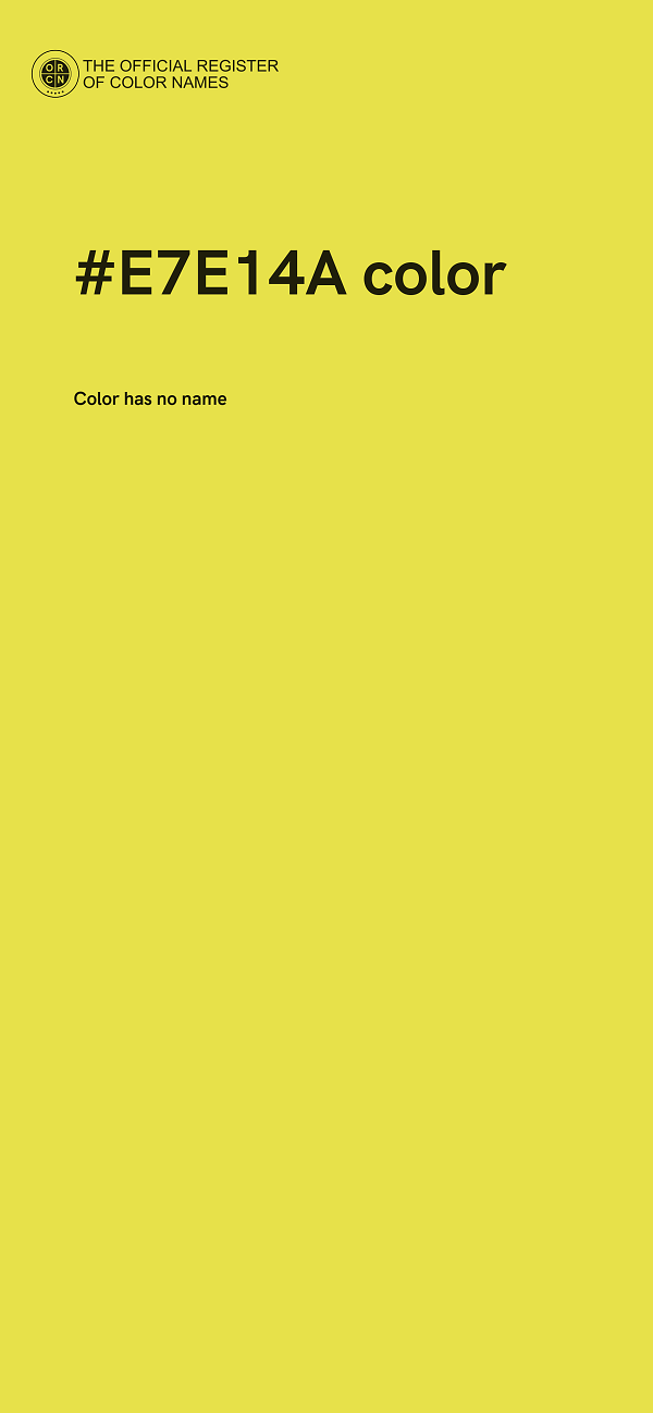 #E7E14A color image