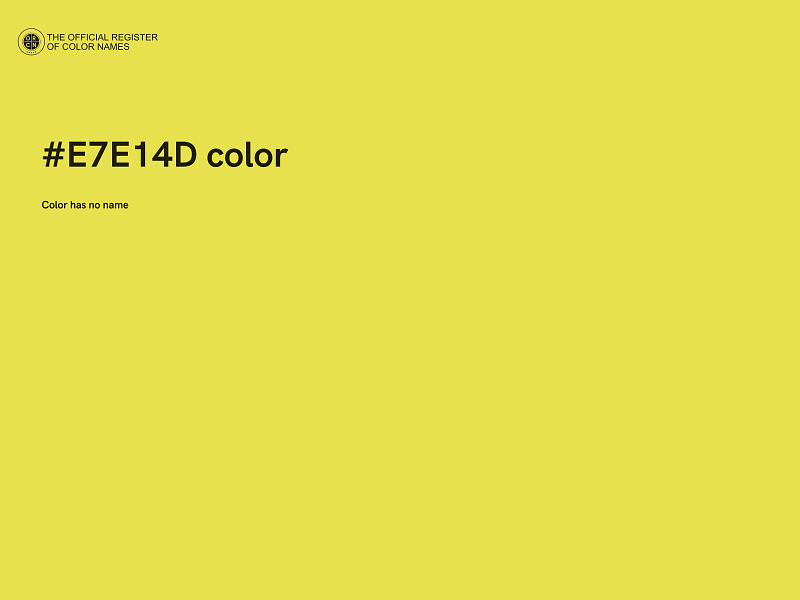 #E7E14D color image