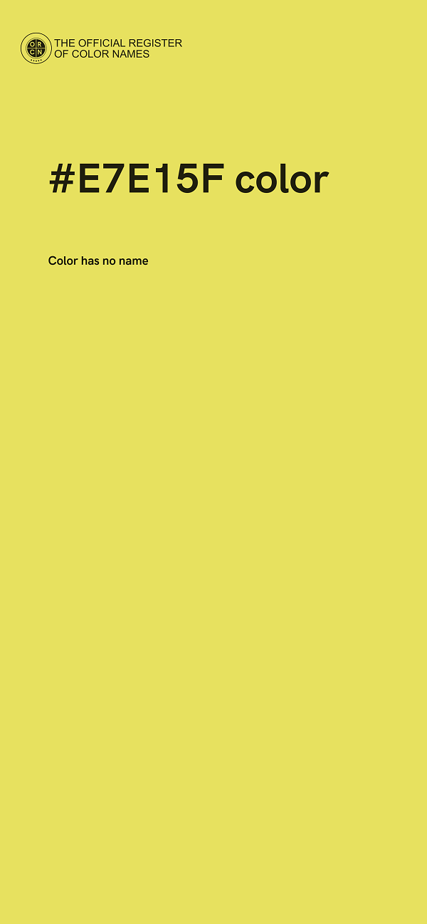 #E7E15F color image