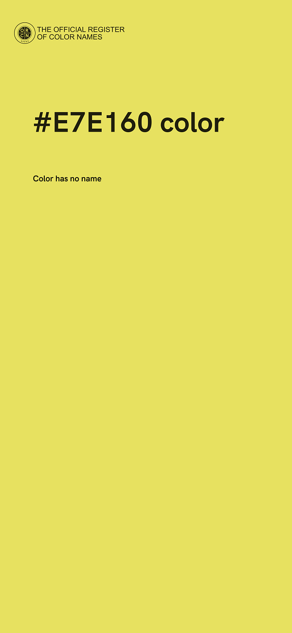 #E7E160 color image