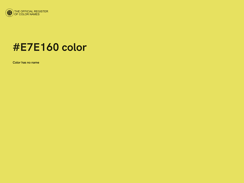 #E7E160 color image