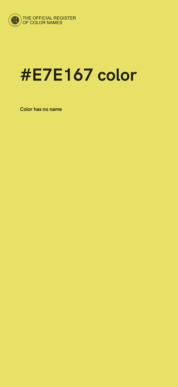 #E7E167 color image