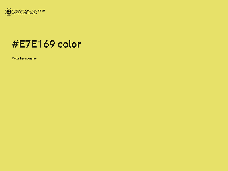 #E7E169 color image