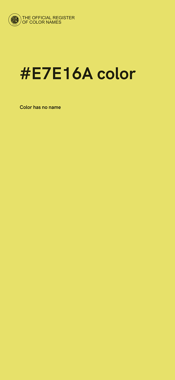 #E7E16A color image