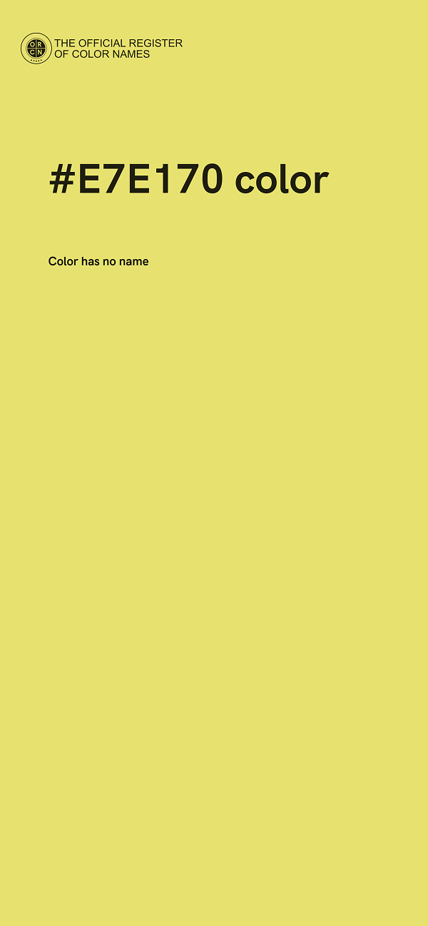 #E7E170 color image