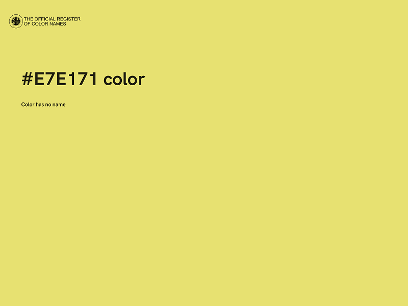 #E7E171 color image