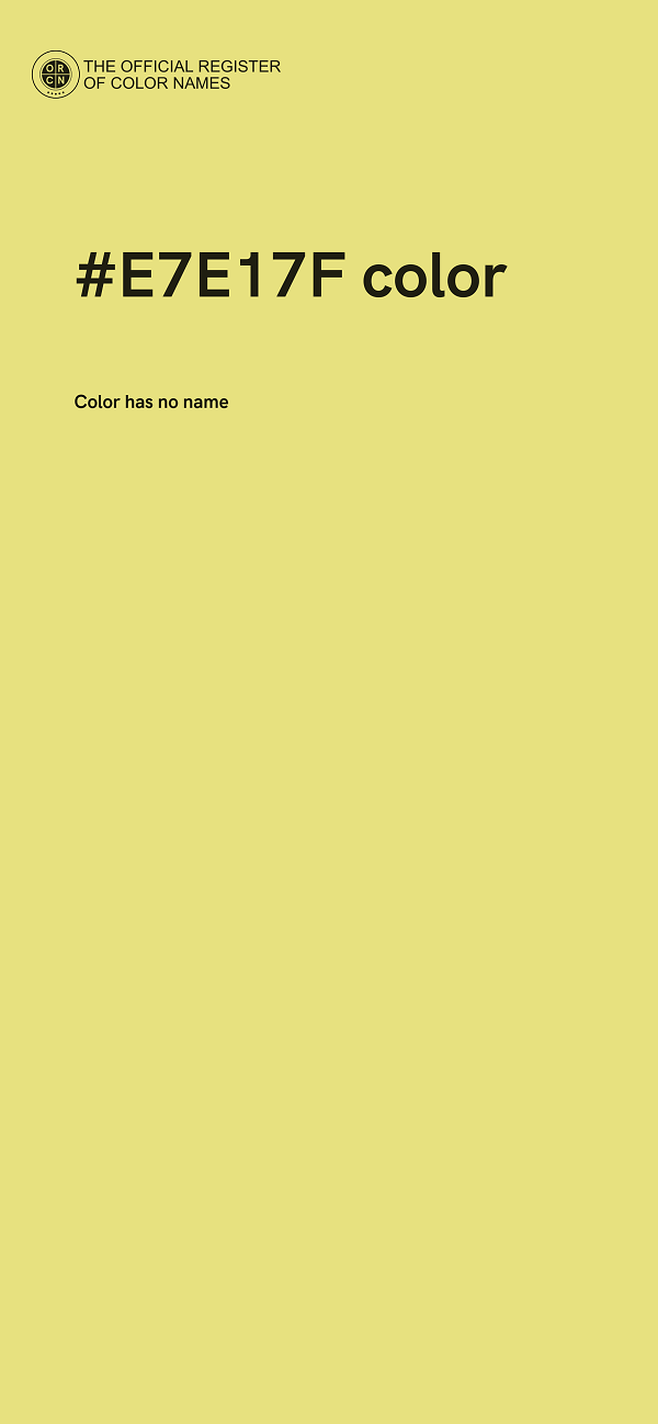#E7E17F color image