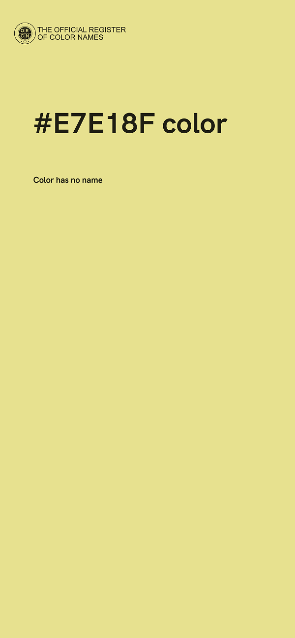 #E7E18F color image