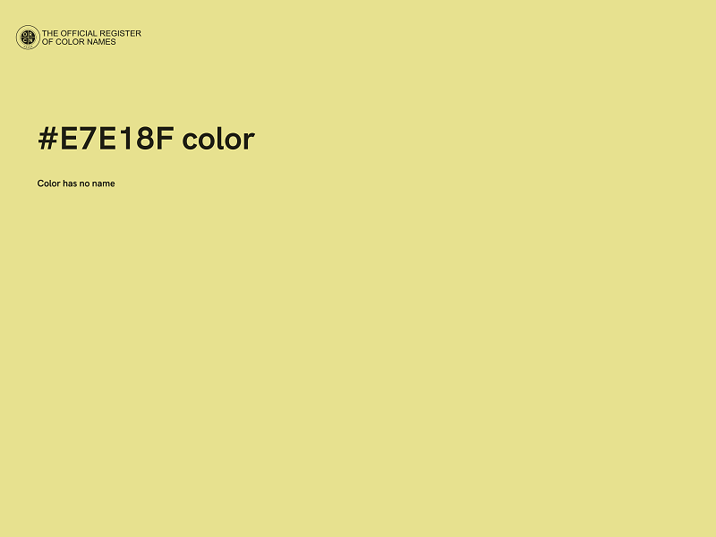 #E7E18F color image