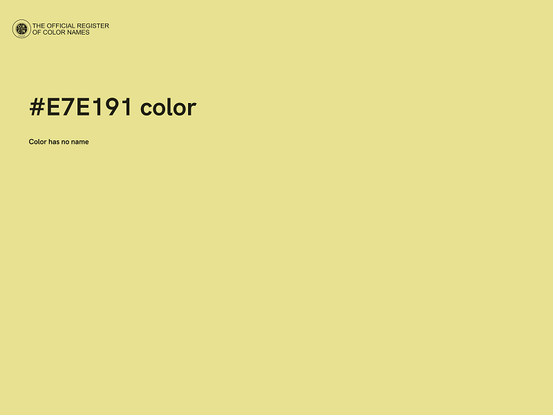 #E7E191 color image