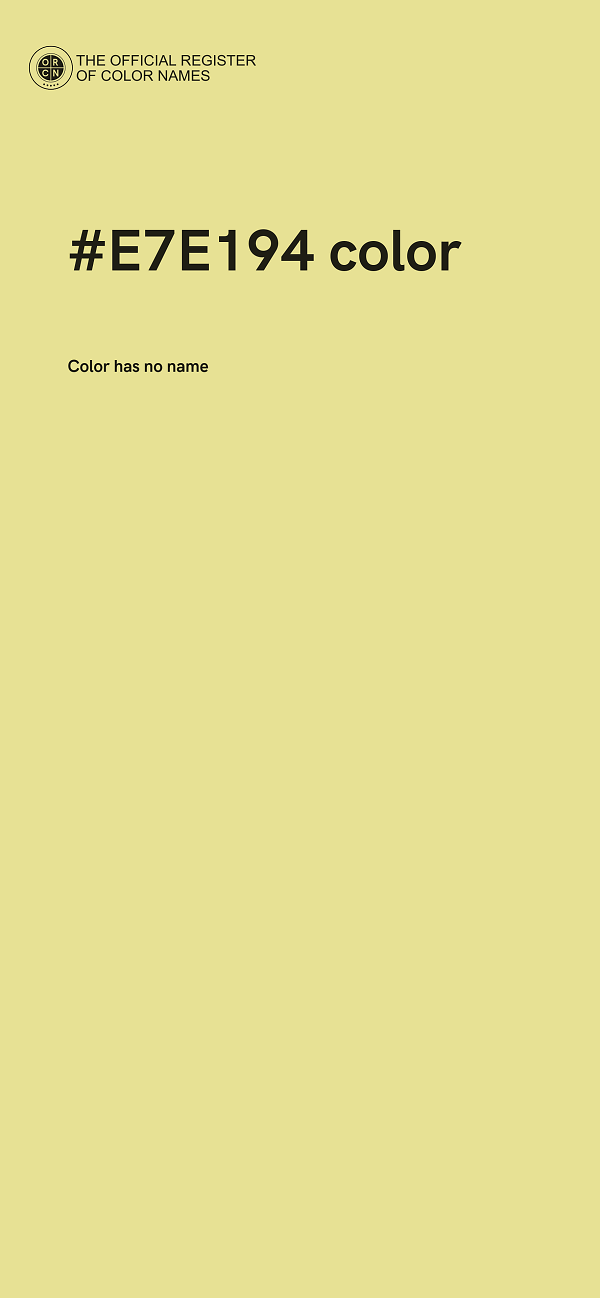 #E7E194 color image