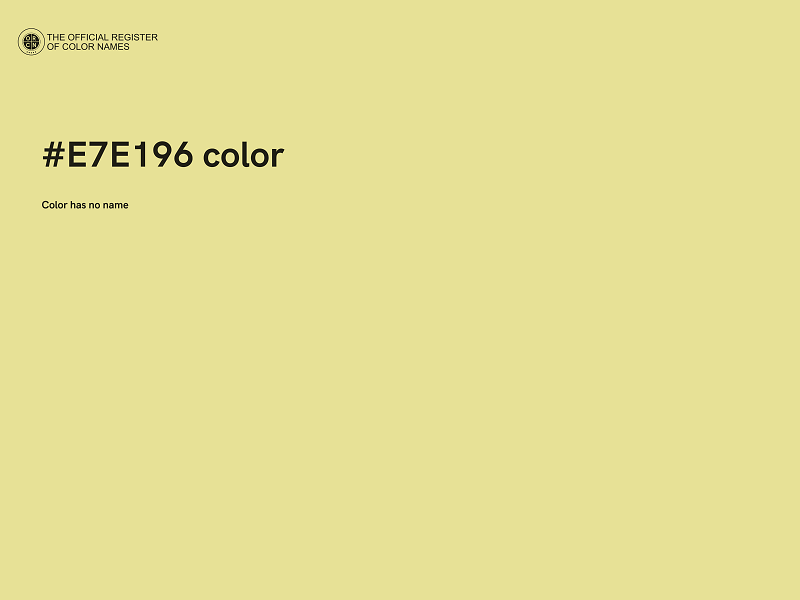 #E7E196 color image