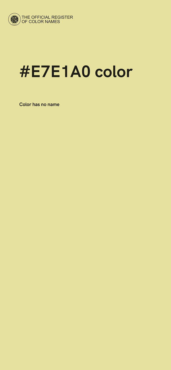 #E7E1A0 color image