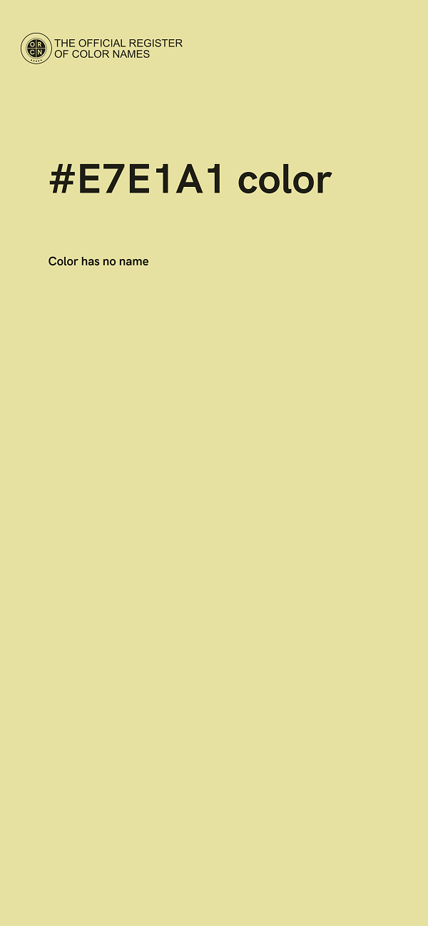#E7E1A1 color image