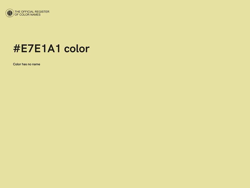 #E7E1A1 color image