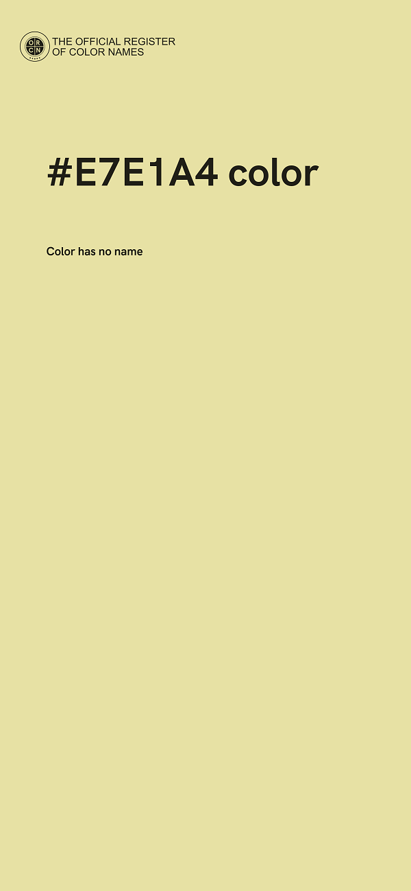 #E7E1A4 color image