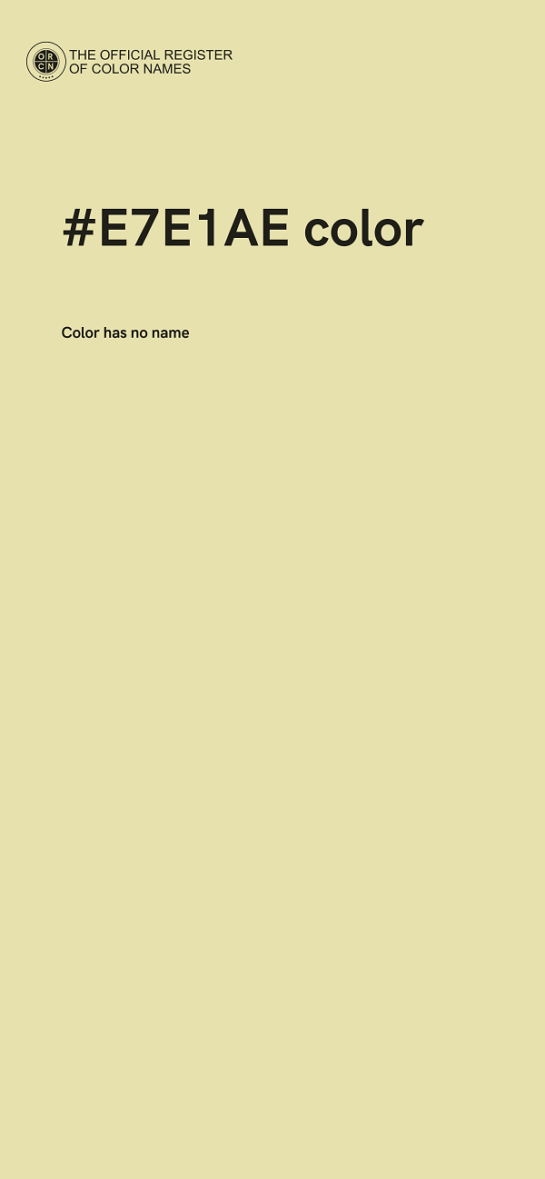 #E7E1AE color image